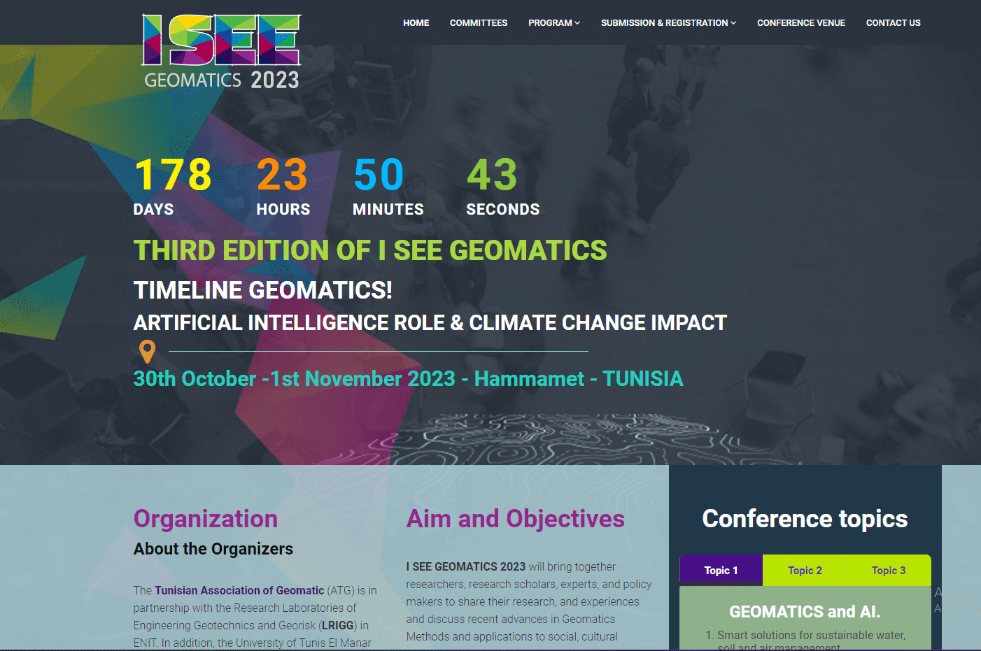 Site web ISEE GEOMATICS - congrés