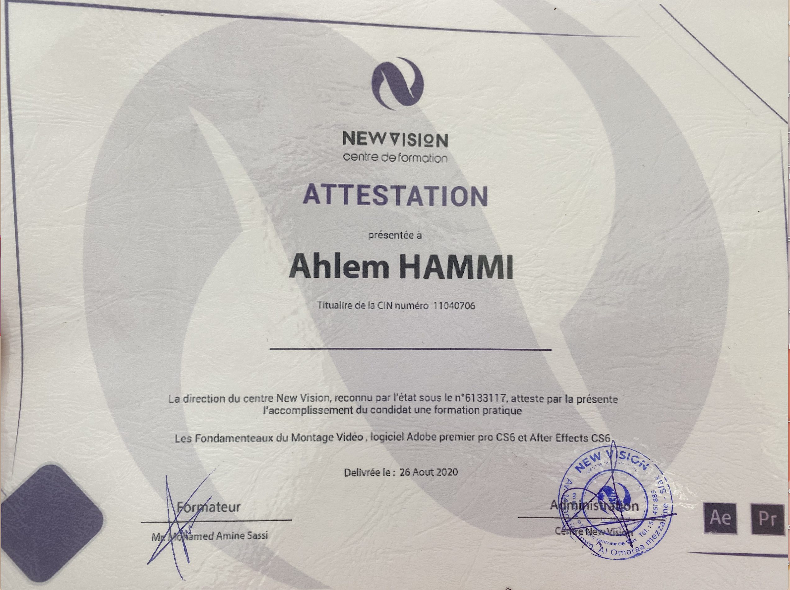 certificat