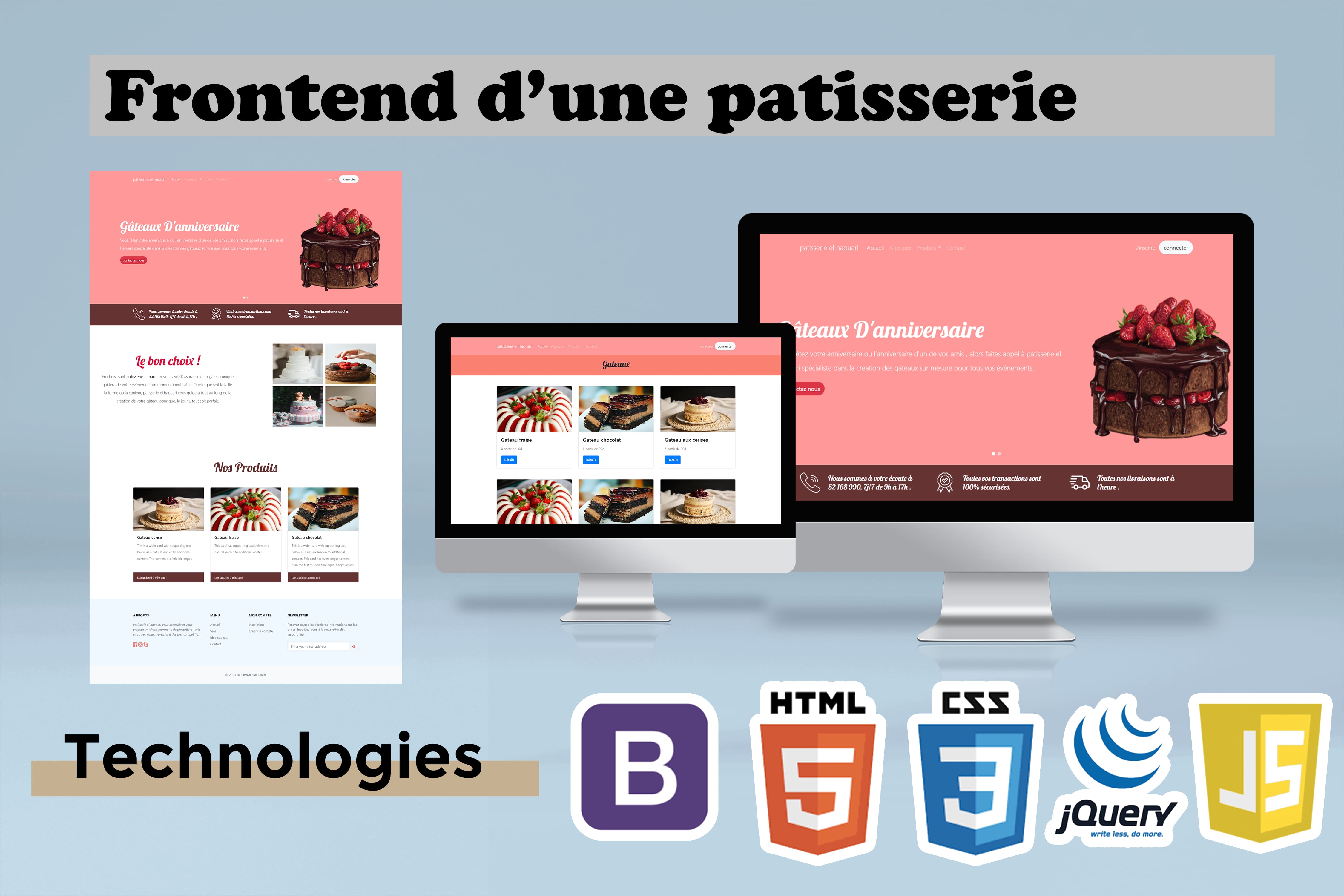 Site web de pâtisserie tunisienne