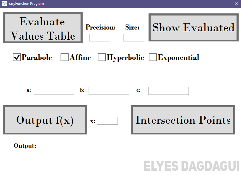 Application Mathematique - Calcul de Fonction