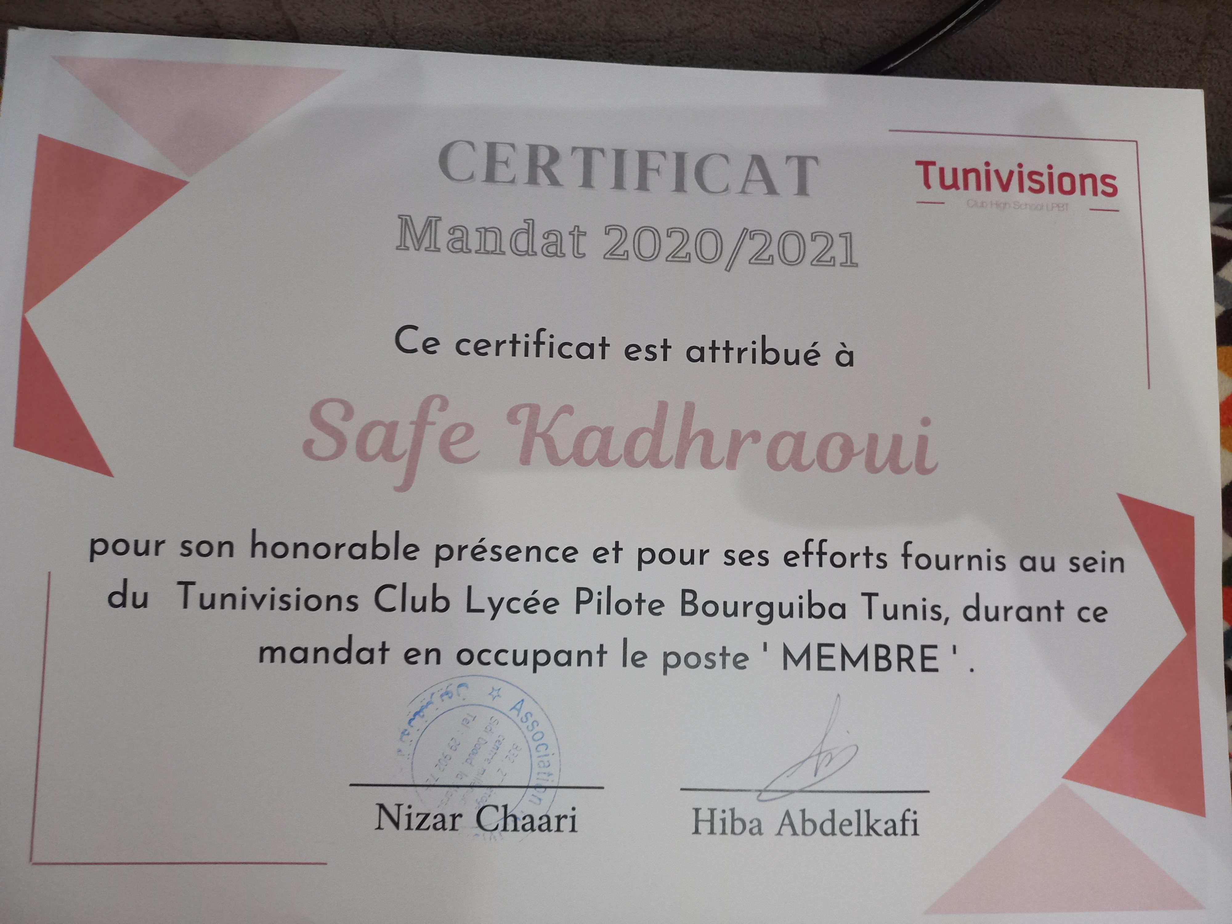 certificat