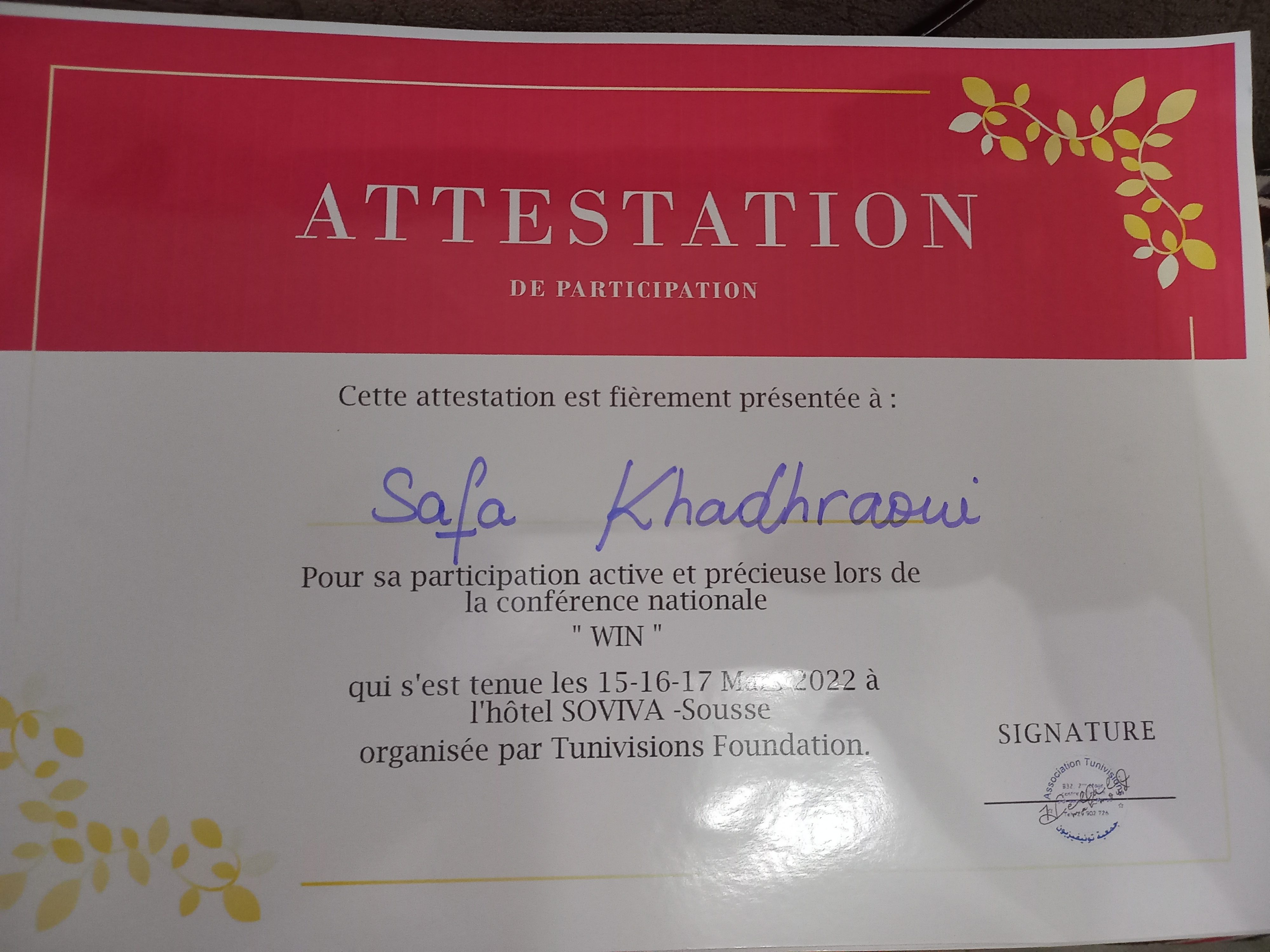 certificat