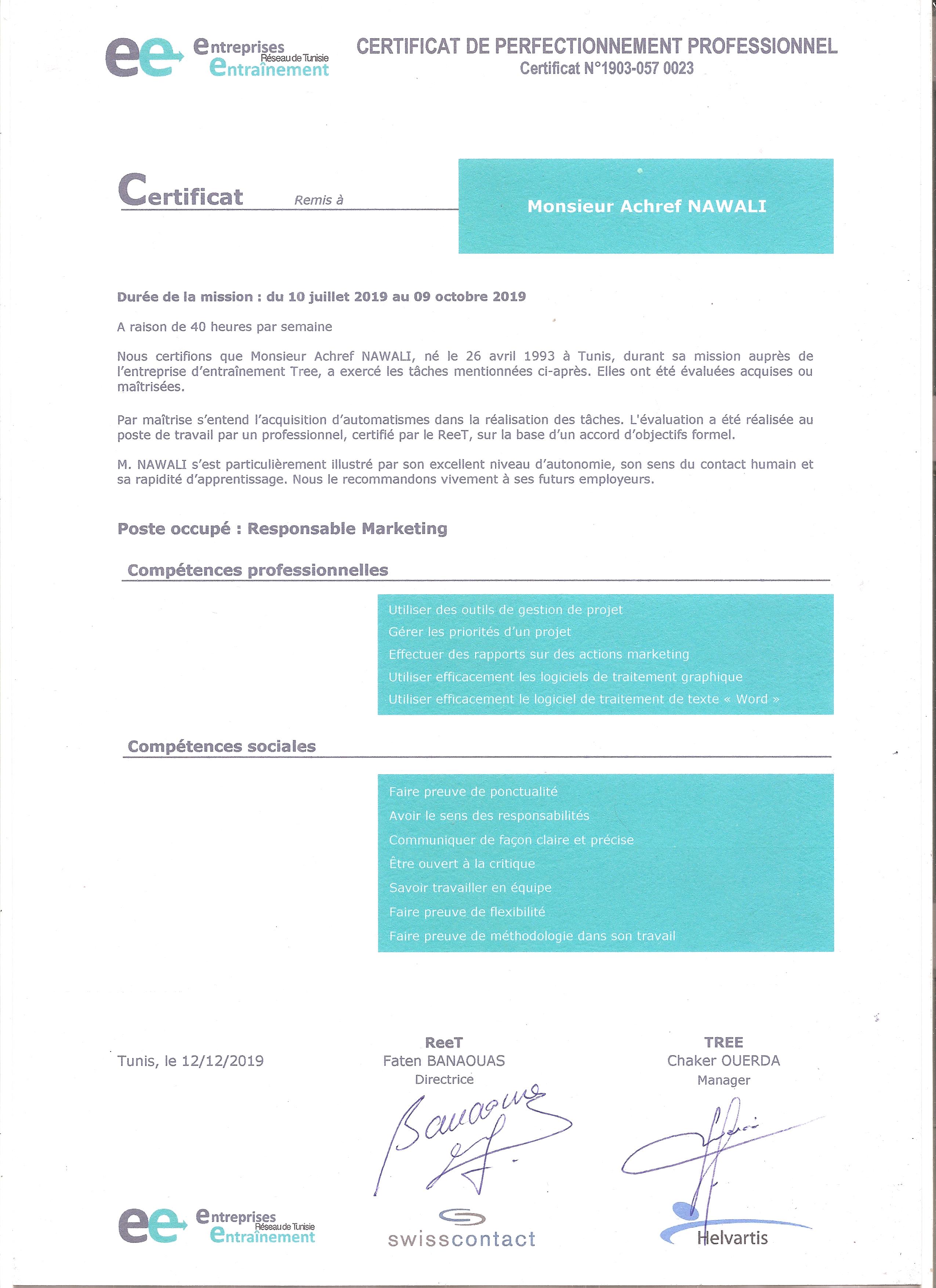 certificat