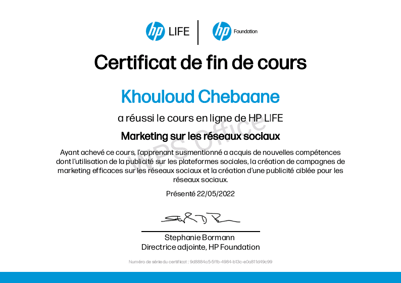 certificat