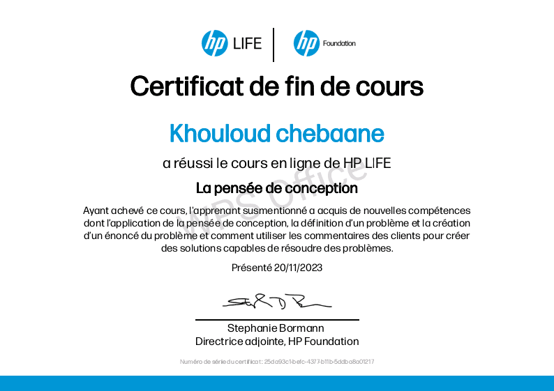 certificat