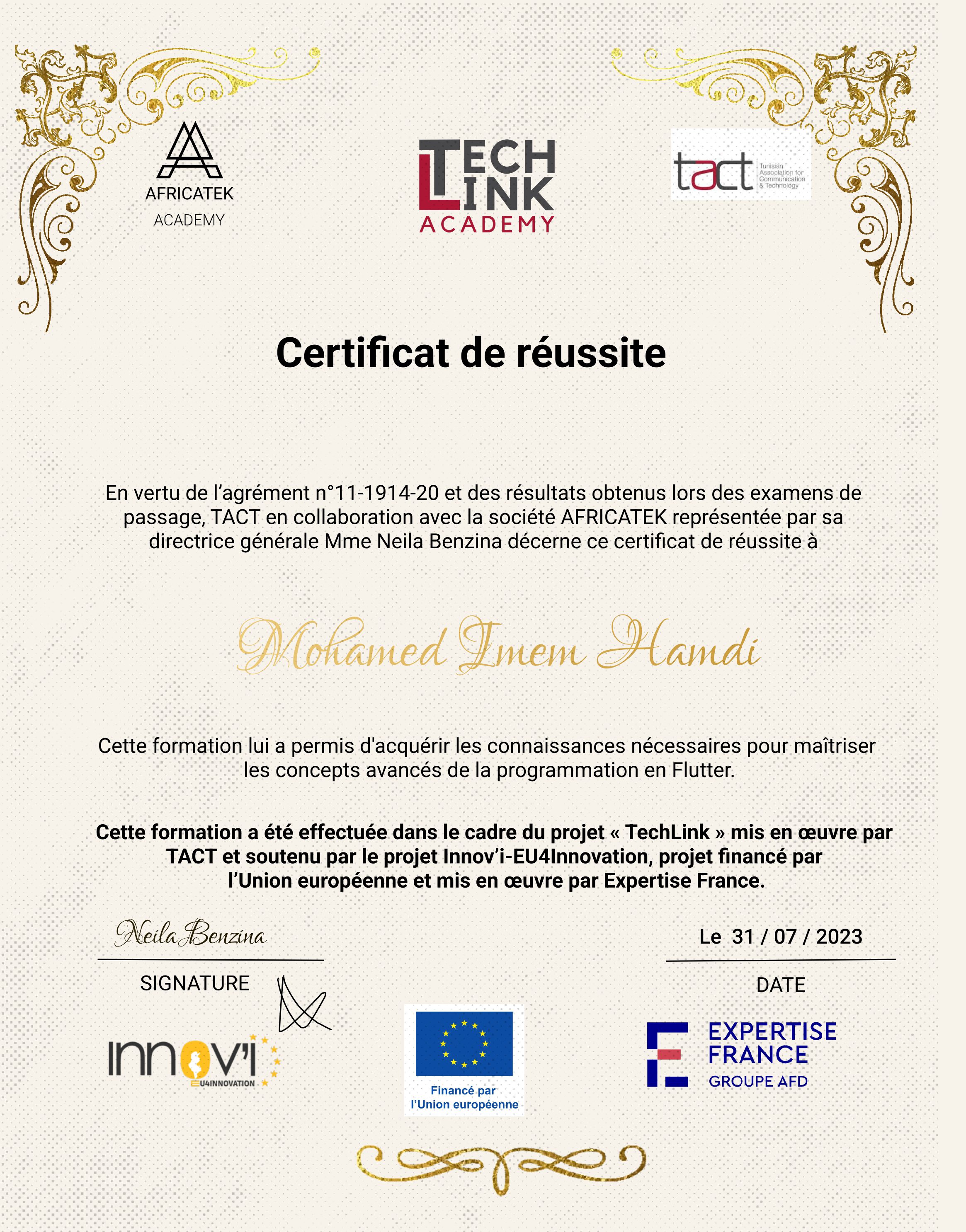 certificat