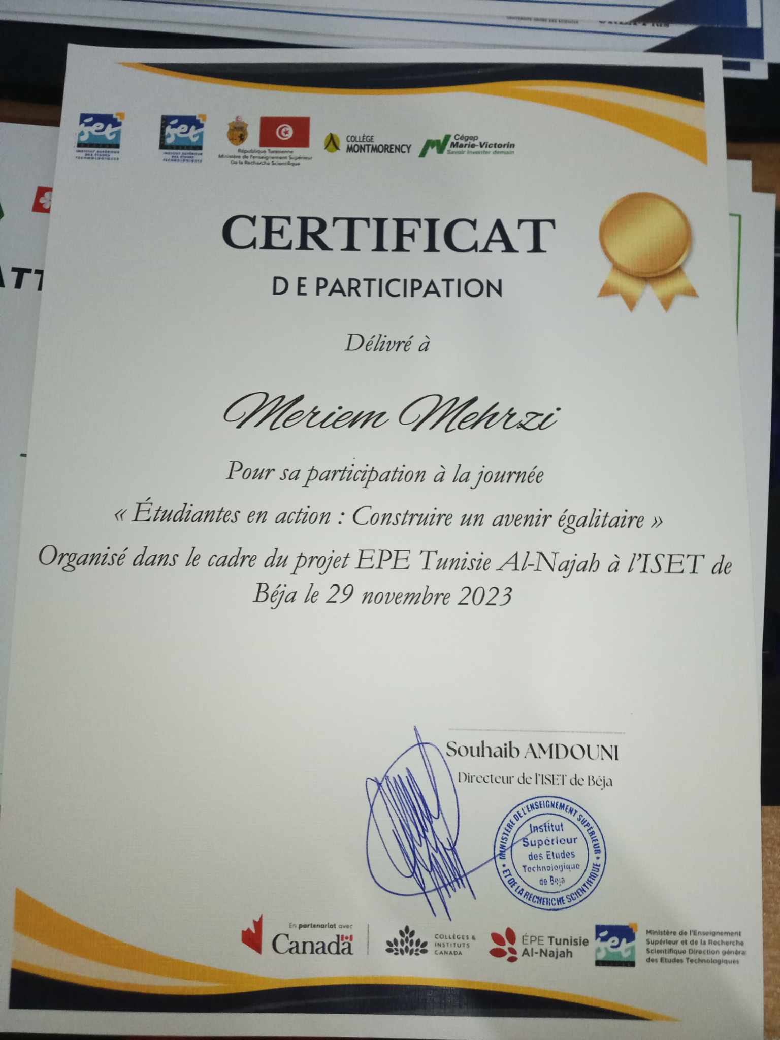 certificat