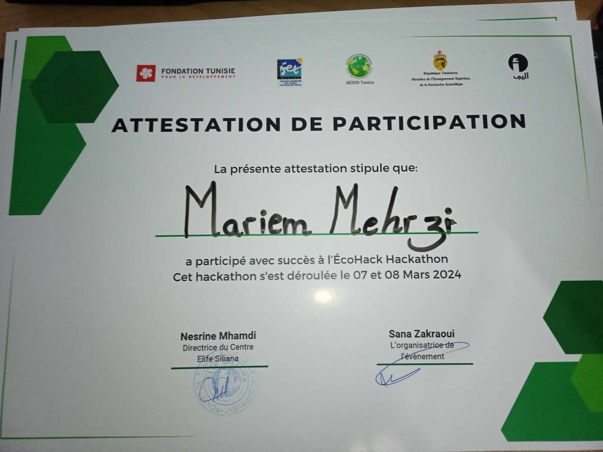 certificat