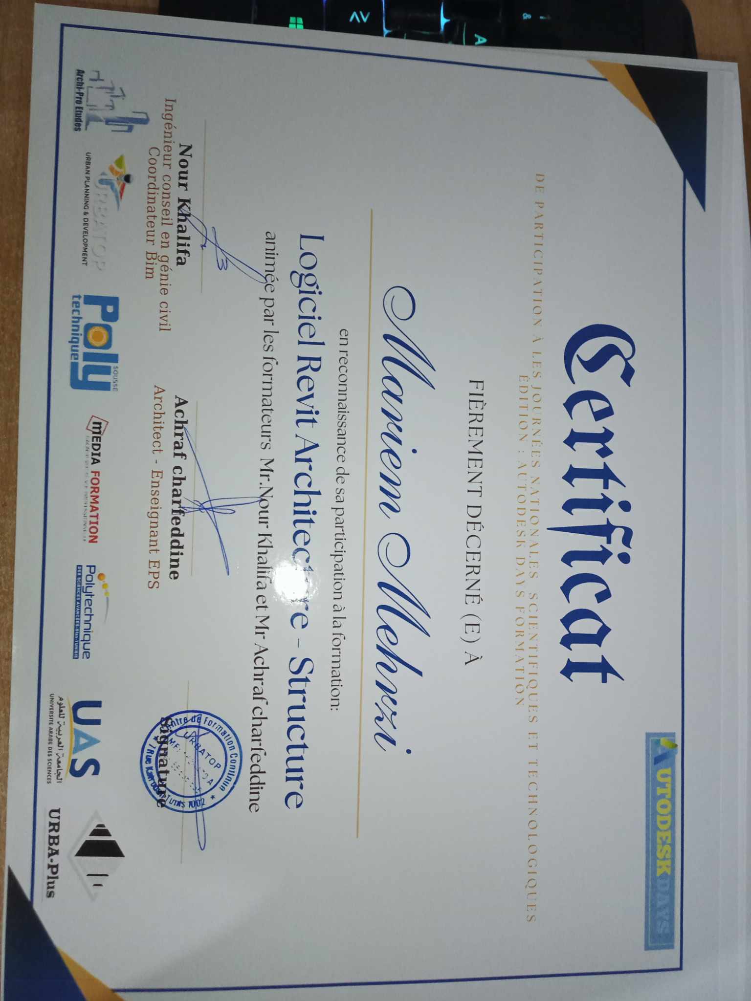 certificat