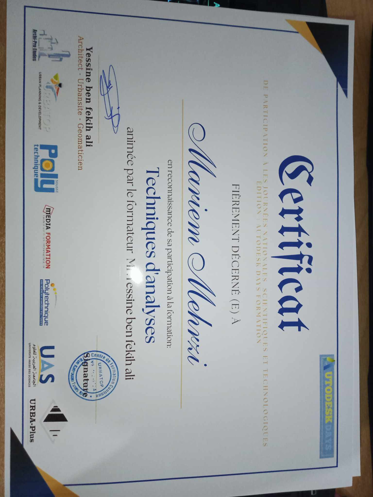 certificat