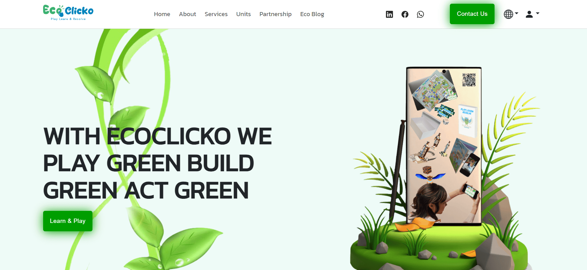 Eco-Clicko Website | Web Application for Eco-Games