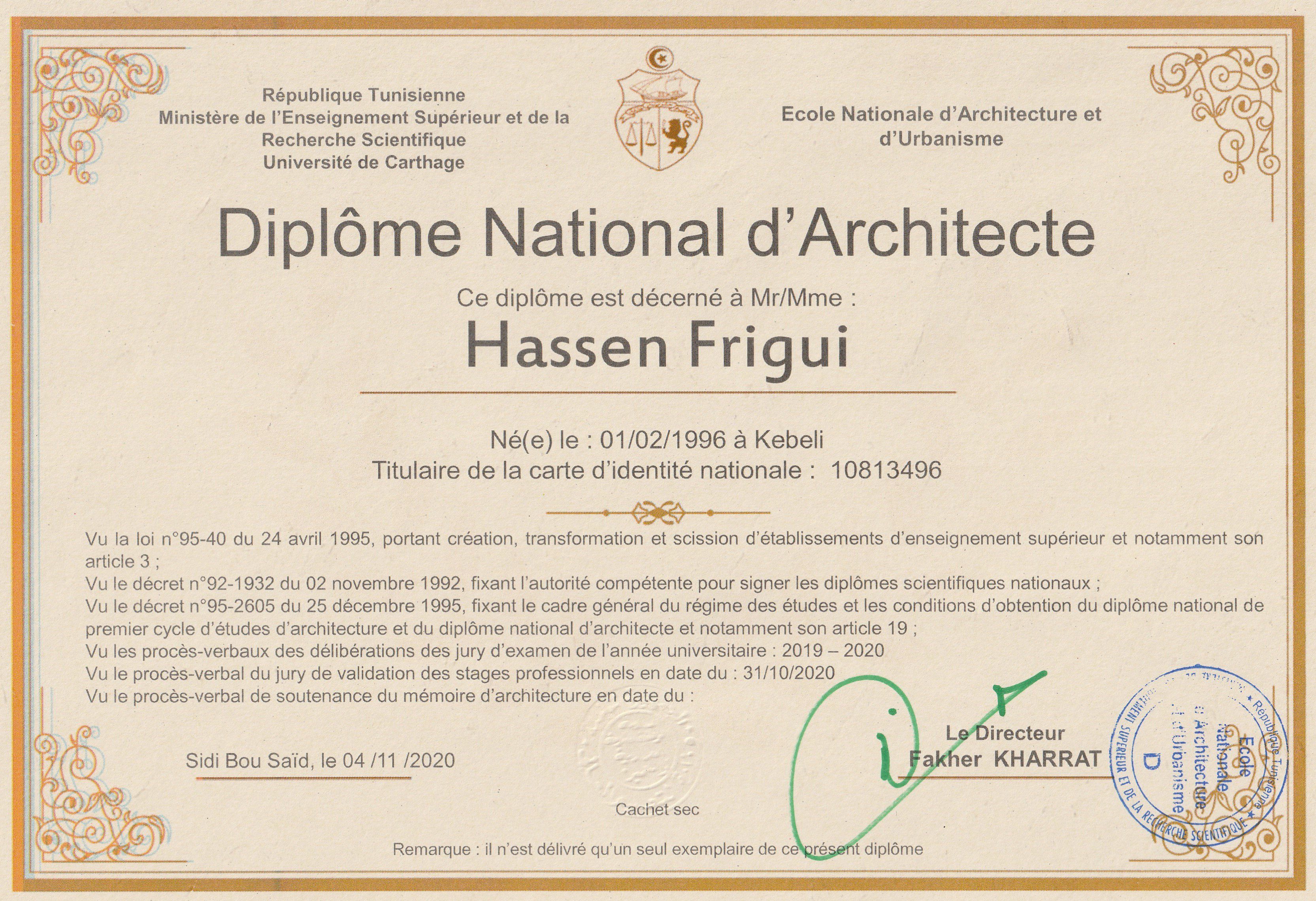 certificat