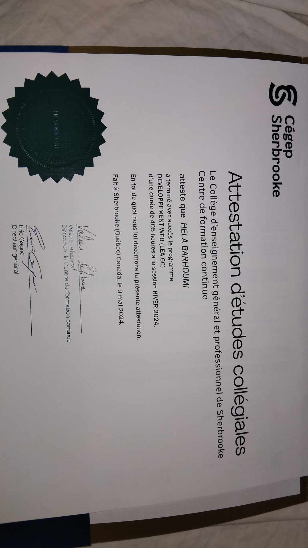 certificat