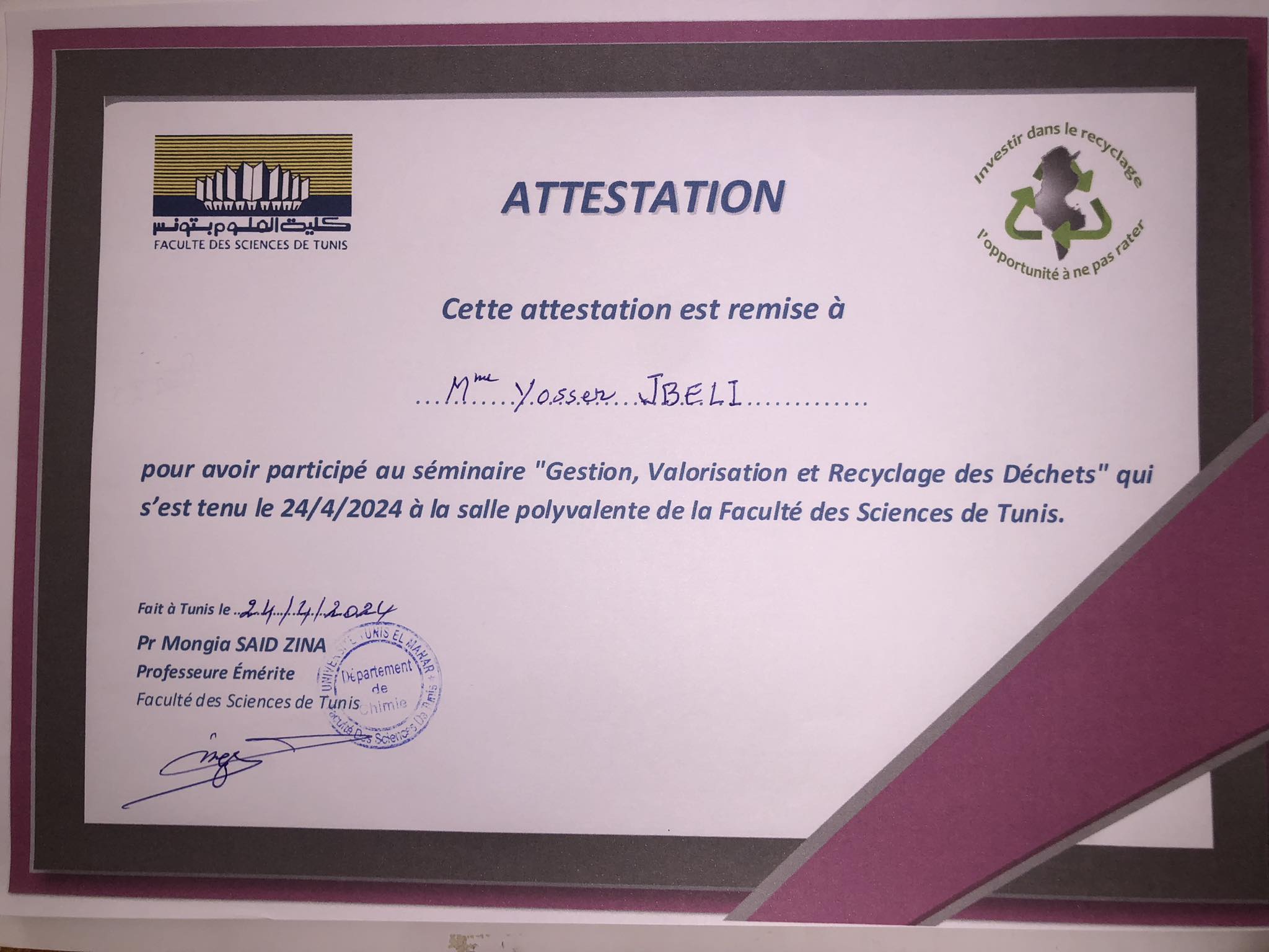 certificat