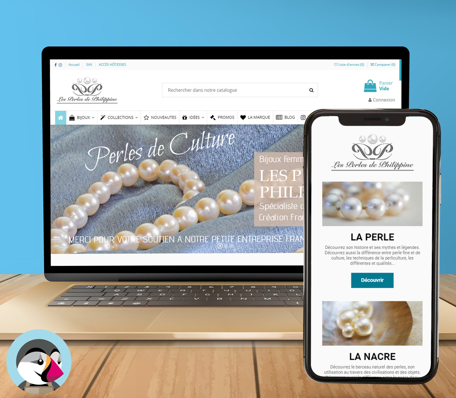 Les Perles : e-commerce; Market Place; Prestashop