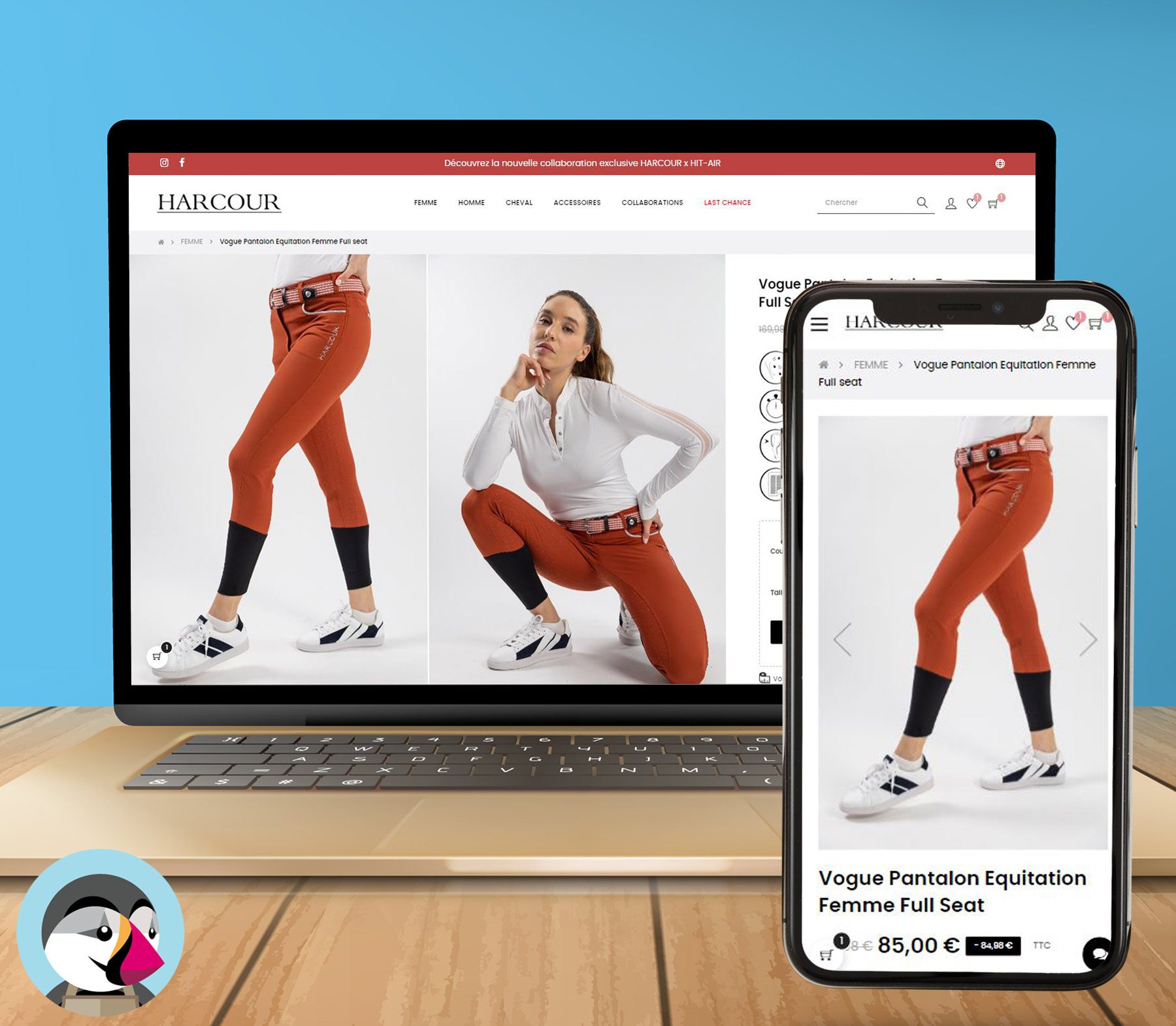 Harcour : E-commerce , produit de marque B2B & B2C ; Prestashop