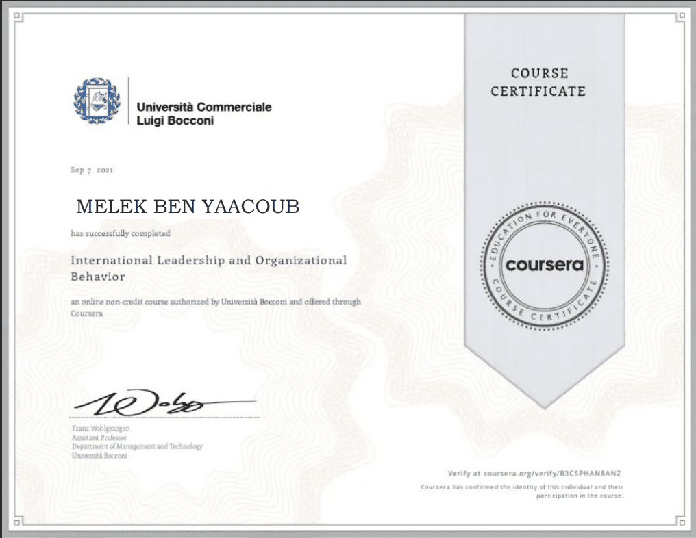 certificat