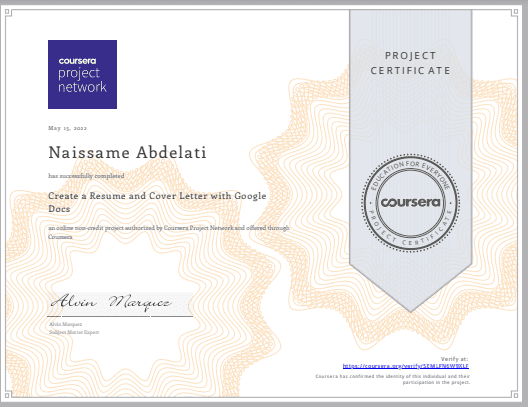 certificat