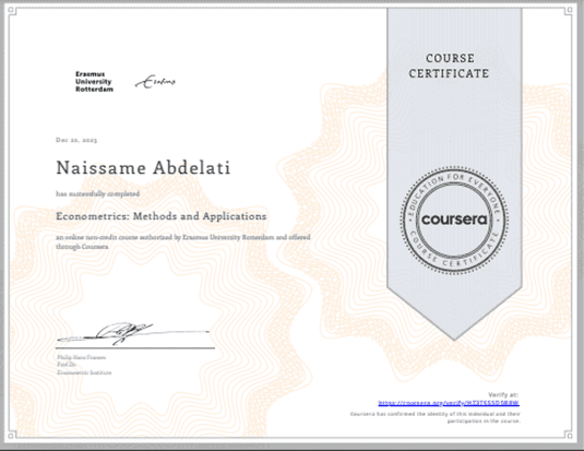 certificat