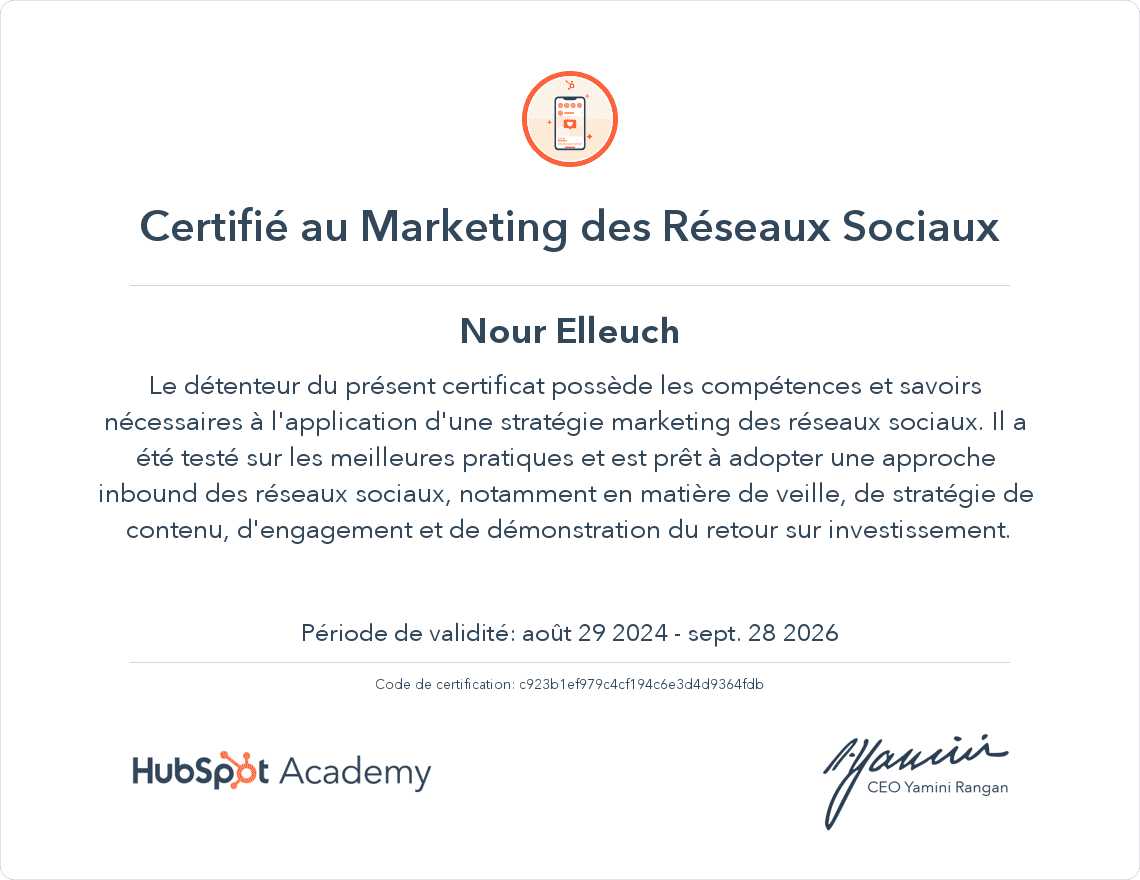 certificat