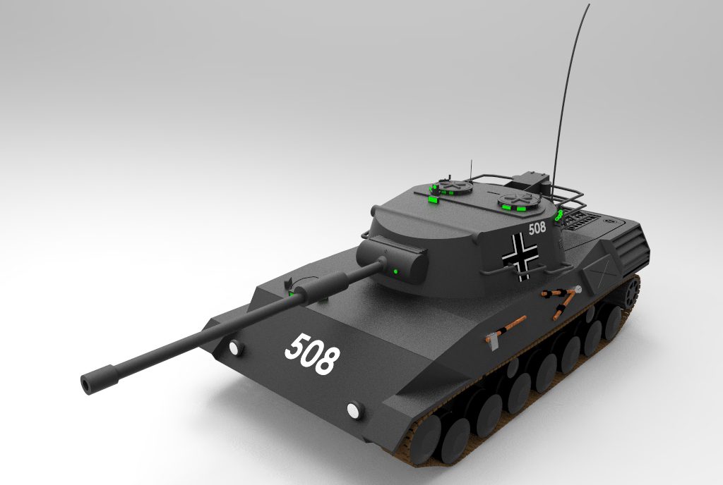 Création Tank \" Leopard 1\" en 3D