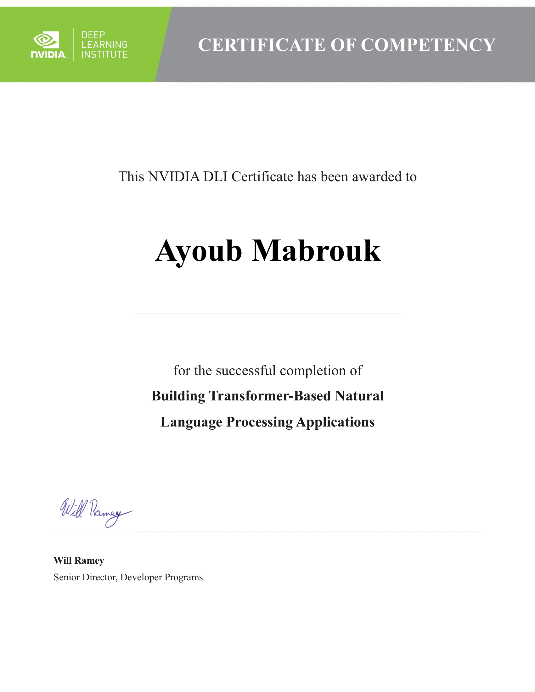 certificat