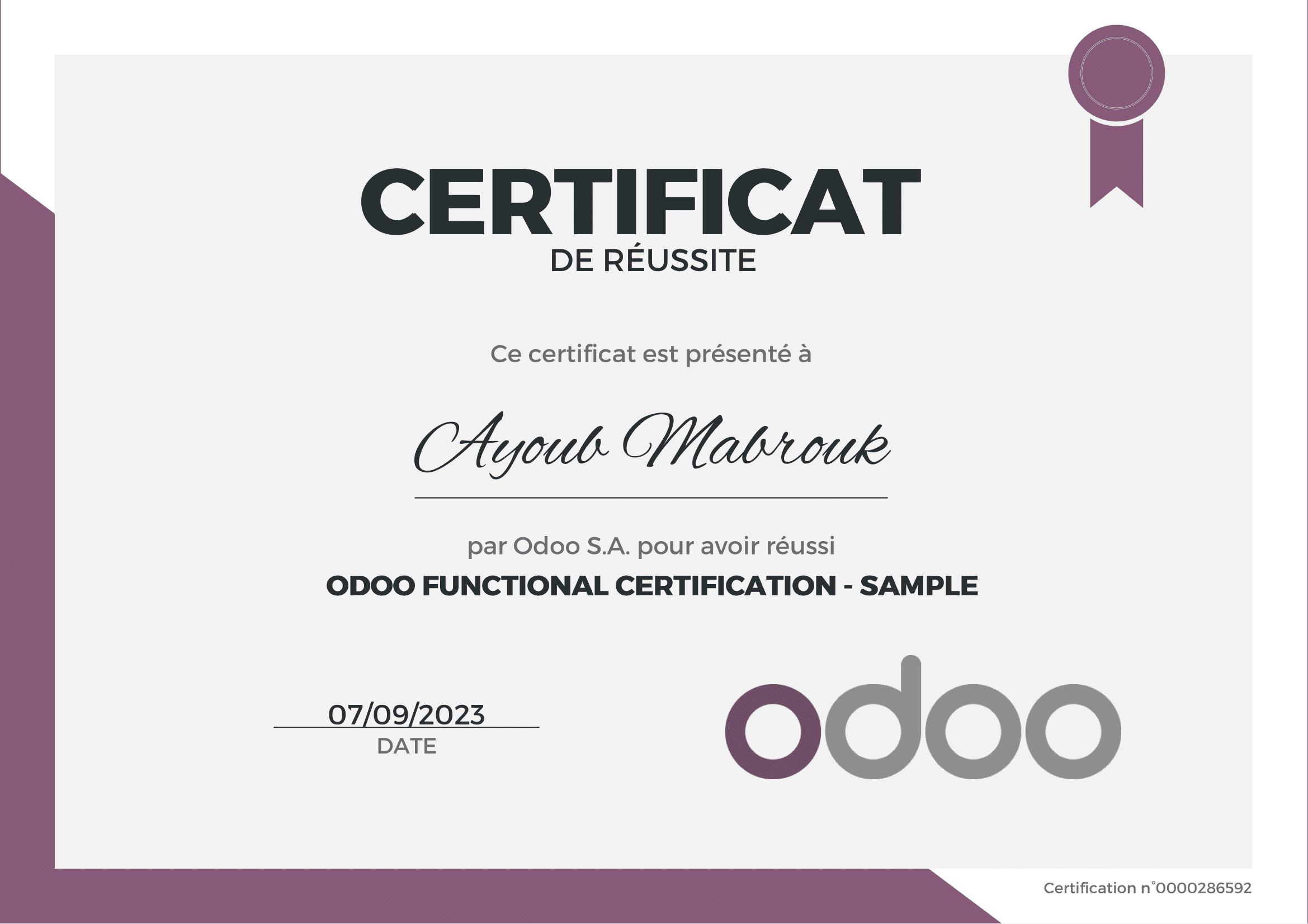 certificat