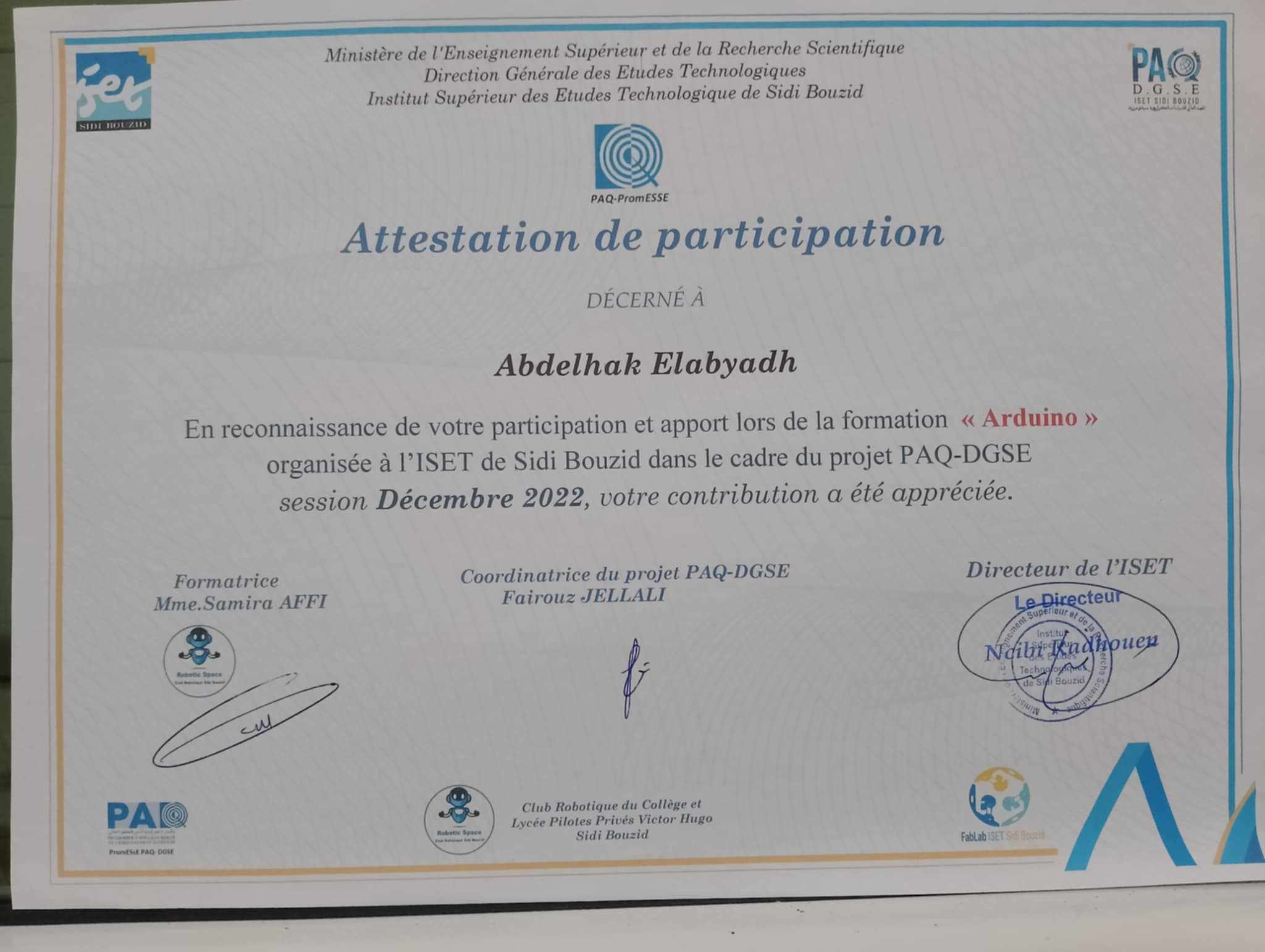 certificat